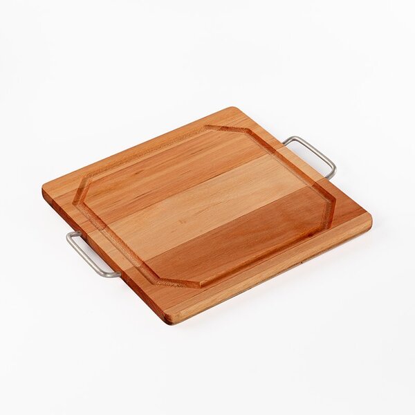 Tábua De Madeira Eucalipto Quadrada Com Cabo De Alumínio - St