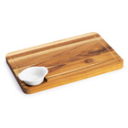 Tábua De Madeira Molheira De Porcelana Tábua Churrasco 32 Cm