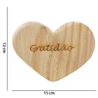 Tábua De Madeira Natural Coração 15x12 Cm- D'rossi