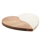 Tábua De Madeira Pinus E Teca Para Servir Frios Coração Petis