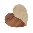 Tábua De Madeira Pinus E Teca Para Servir Frios Coração Petis