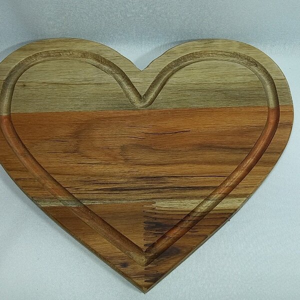 Tábua De Madeira Teca Coração M