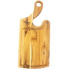 Tabua De Madeira Tratada - Formato Ergonômico C/ Cabo 45x20cm