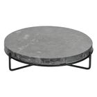 Ta´bua De Marmore Com Base De Ferro 23 5cm X 23 5cm X 5 5cm