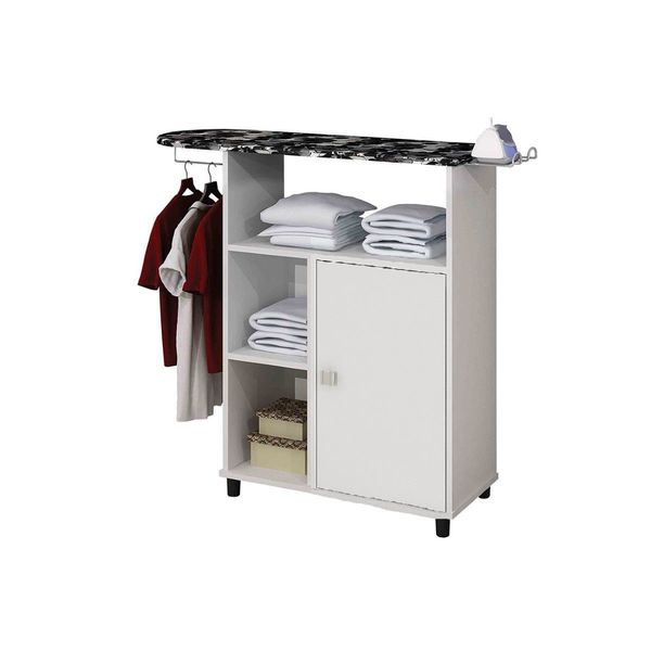 Tábua de Passar 1 Porta  Dona Benta Valdemóveis Branco Brilho