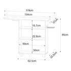 Tábua De Passar Com Balcão 01 Porta Alice 119 Cm - D'rossi -