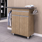 Tábua De Passar Com Balcão 02 Portas Alice Castanho 119 Cm L0