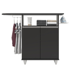 Tábua De Passar Com Balcão 02 Portas Angel Preto 119 Cm L06 -