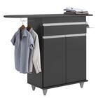 Tábua De Passar Com Balcão 2 Portas 1 Gaveta Larissa Preto -