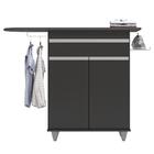 Tábua De Passar Com Balcão 2 Portas 1 Gaveta Larissa Preto -