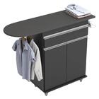 Tábua De Passar Com Balcão 2 Portas 1 Gaveta Larissa Preto -