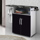 Tábua De Passar Roupa Braco/preto 2 Portas Armário  - Móveis