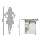 Tábua De Passar Roupa Com Gabinete Florence Notável Branco