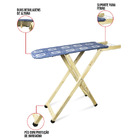 Tábua De Passar Roupa Dobrável De Madeira Layla 2 Níveis Esta