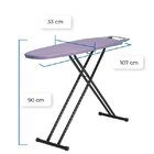 Tábua De Passar Roupa Em Aço Com Altura Regulável E Suporte P