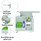 Tábua De Passar Roupa Multiuso Com Gabinete Havaí Branco Rv M