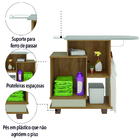 Tábua De Passar Roupa Multiuso Com Gabinete Havaí Cinamomo/of