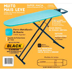 Tábua De Passar Roupa Singapura Em Aço Preta Extra Forte Resi