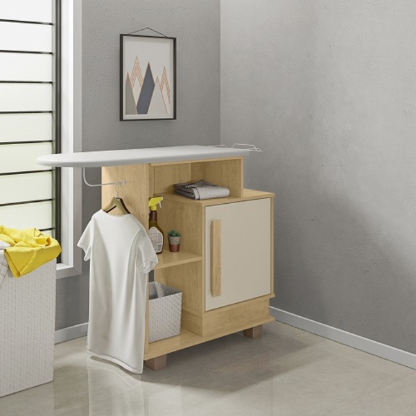 Tabua De Passar Roupas Havai Cinamomo/off White - Rv Móveis
