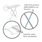 Tábua De Passar Torino Passadeira Regulável 90cm - Gudim