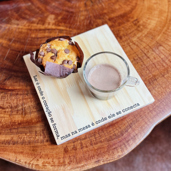 Tábua De Pinus Centro De Mesa Com Frases Lar