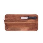 Tábua Em Madeira Com Espátula Bon Gourmet 36x18x3cm