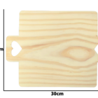 Tábua Em Madeira De Coração Para Cortes E Mesa Posta Petisco