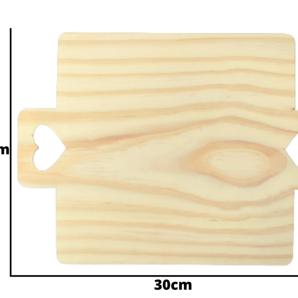 Tábua Em Madeira De Coração Para Cortes E Mesa Posta Petisco