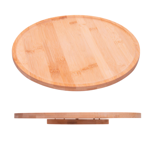 Tábua Giratória Bambu 45cm Para Pizza Frios Queijos Petiscos