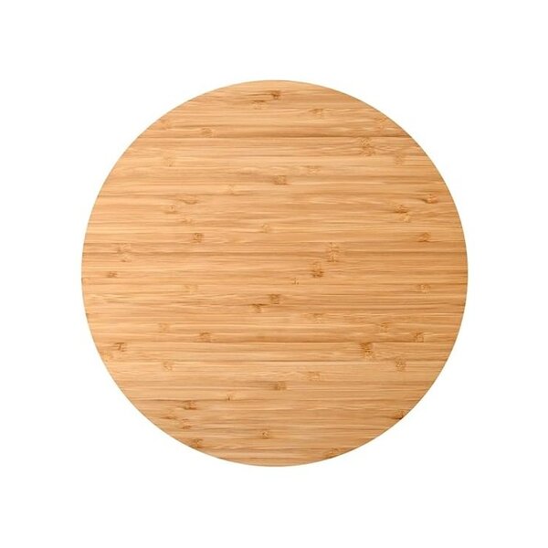 Tábua Giratória De Bambu Para Petiscos E Bolo 30cm Natural