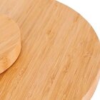 Tábua Giratória De Bambu Para Petiscos E Bolo 30cm Natural