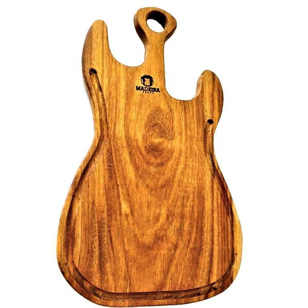 Tábua Gourmet De Churrasco Cozinha Guitarra Madeira Maciça