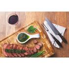 Tabua Invertida De Madeira Teca Retangular Para Churasco Enve