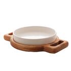 Tábua Madeira C/prato Liptus 23x17x3cm