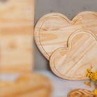 Tábua Madeira Pinus Coração 33x29x2cm