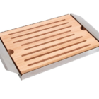 Tábua Migalheira Essence De Madeira E Inox 40x25x2 Cm Domama