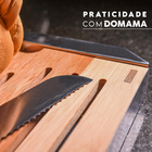 Tábua Migalheira Essence De Madeira E Inox 40x25x2 Cm Domama