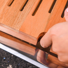 Tábua Migalheira Essence De Madeira E Inox 40x25x2 Cm Domama