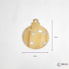 Tábua Natal Para Mesa Posta Em Pinus - Esfera Natalina 35x30