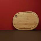 Tábua Oval Bamboo 33cm X 23cm Mor