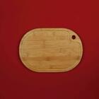 Tábua Oval Bamboo 33cm X 23cm Mor