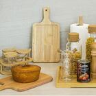 Tábua Para Carne Churrasco Com Cabo P/ Casa Cozinha 40x24cm