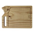 Tábua Para Carne Em Madeira De Pinus Natural Maciço Com Grava