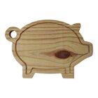 Tábua Para Carne Em Madeira De Pinus Natural Maciço - Porco P