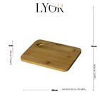 Tábua Para Corte Em Bambu Com Cabo Lyor 20x15cm