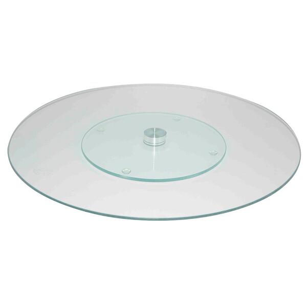 Tábua Para Frios Giratória De Vidro Transparente 30cm