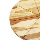 Tábua Para Pizza 34,5cm De Madeira Primewood Teca Redonda Méd