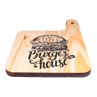 Tábua Para Servir Hambúrguer Burger House 21x28 5x1 5cm Madei
