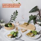 Tábua Petisqueira De Bambu Com Pegador Oikos Marrom