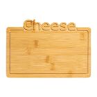 Tábua Petisqueira Para Frios Queijos Bambu 25cm